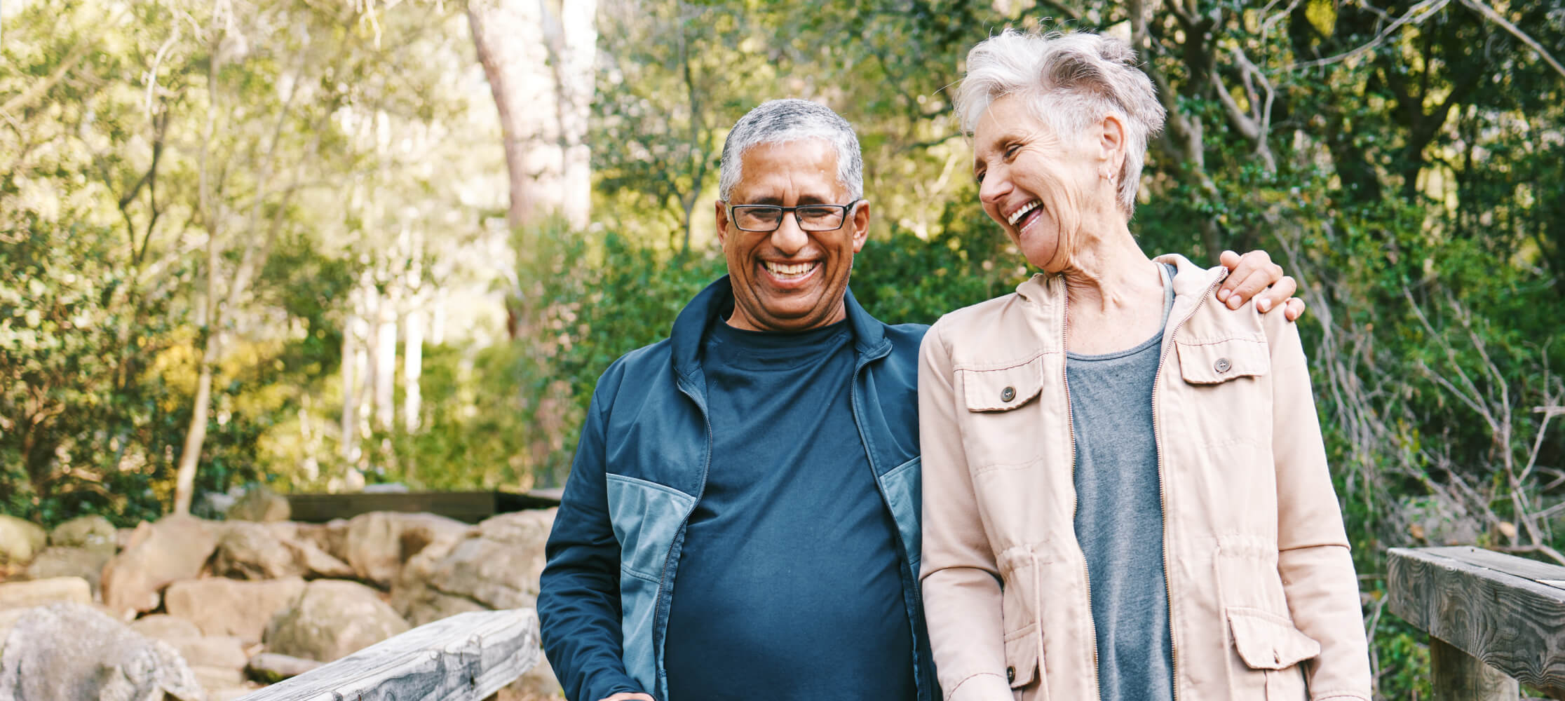 energetic mature couple