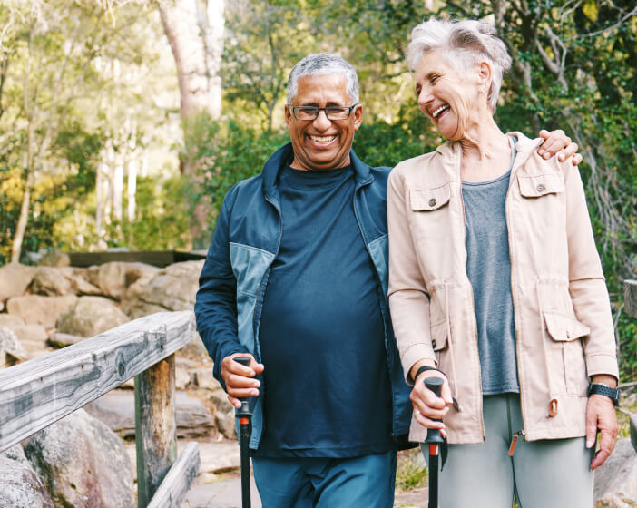 energetic mature couple